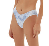Jonathan Simkhai Womens Camila Tie Dye High Cut Bikini Bottom Swim Blue M