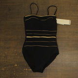 Gottex Womens Standard Onyx Bandeau One Piece Swimsuit OO070R Black Gold 8