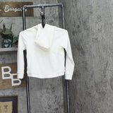 All In Motion Girls Velour Hoodie Sweatshirt 91465406 White Off S