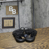 Universal Thread Womens Ivana Footbed Toe Ring Sandals 93708831 Black 10M