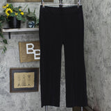 White House Black Market Womens Flare Leg Side Zip Dress Pants Black 6 Short