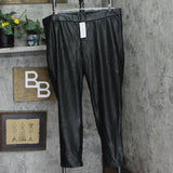 Evans Womens Plus Size Faux Leather Ponte Pants 217785 Black 24W