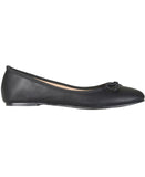 Journee Collection Womens Vika Flats Bow Accent Lightweight VIKA-WD Black 7.5W