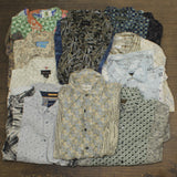 Urban Renewal LOT OF 4 Random Womens Upcycle Baggy Remade Tucked In Camp Shirts