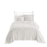 Madison Park Coverlet Bedspread Bedding Set Ivory Off White King / Cal King