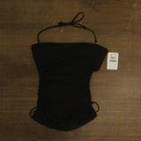 Becca Womens Standard Muse Bandeau Tankini Mesh Swim Top 733557 Black L