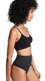 Yummie Womens Convertible Scoop Neck Bralette Bra YD5-011 Black S/M