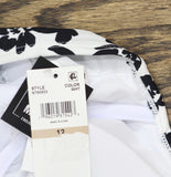 Island Escape Monterey V-Neck Tankini Top N760933 Black / White 12