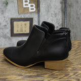 Lc Lauren Conrad Viviann Womens Block Heel Ankle Boots VIVIANNBLACK Black 8.5M