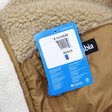 Columbia Womens Snap Front Pullover Sherpa Sweater 1626840 Brown L