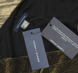Tommy Hilfiger Ruched Velvet Puff Sleeve Fit Flare Dress Bronze / Black 4