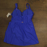 Raisins Curve Calabria Swim Dress One Piece P840087 Blue 20W