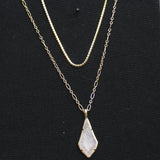 Kendra Scott Multi-Strand Teardrop Pendant Flat Chain Necklace Gold Yellow 22.5"