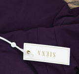 Siena Womens Side-Gathered Dress Removable Straps SATP1607 Plum Purple 12