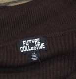 Future Collective Womens Embellished Collar Cardigan Sweater 94642149 Brown 3X