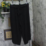 City Chic Breezy Elastic Waist Front Tie Wrap Leg Pants 201966 Black 20W