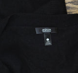 Aqua Womens Button Front Sweater Cashmere V-Neck Cardigan V10337 Black 2XL