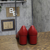 Tommy Hilfiger Womens Nanya Block Heel Pumps TWNANYA Red 8M