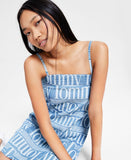Tommy Jeans Women's Woven Chambray Logo Dress T2EBHDZF