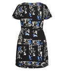 City Chic Womens Trendy Plus Size Mabel Zip Dress 6998414 Black Blue Multi 12W