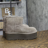 UGG Womens Classic Mini Platform Boot Ankle Bootie 1134991 Smoke Plume Gray 5M