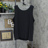 Cj Banks Womens Plus Size Scoop Neck Nylon Stretch Blouse Shirt Top Black 3X
