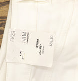 INC International Concepts Mid-Rise Denim Ripped Distressed Skinny Jeans White 8