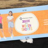 Member's Mark Girls 2-Pack Girls Woven Shorts WSCG-090-2022