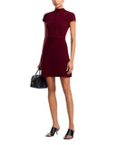 Aqua Womens Boucle Mock Neck Mini Dress 324-MS174 Dark Cherry Red XL