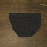 Warner's No Pinching. No Problems. Hi-Cut Brief Panty Black / White Pindot S