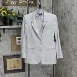 Dkny Jeans Womens Linen Business Two-Button Blazer Jacket P3DCUQ79