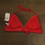 Becca Delilah Halter Aztec Bikini Swim Top 613157 Fire Red Multi D