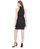 Rachel By Rachel Roy Harland Printed Halter Polka Dot Dress Black / White S