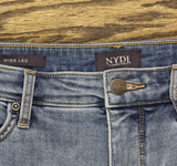 NYDJ High Rise Wide Leg Ankle Jeans A694914 Barcelona Blue 10