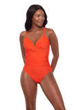 Miraclesuit Rock Solid Captivate Underwire One Piece Swimsuit Arancio Orange 12
