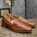 Aerosoles Women's East Side Loafer Shoes EAST SIDE Dark Tan Leather Brown 11M