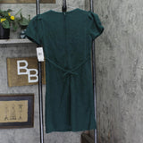 Speechless Short Sleeve Velvet Fit & Flare Party Dress Hunter Green 14