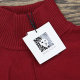 Anne Klein Womens Mock Neck Sweater with Long Sleeve with Buttons Red 2XS