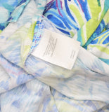 Alfred Dunner Print Short Sleeve Rope Accent Neckline T-Shirt Blue Multi 1X