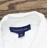 Charter Club Womens Button Up Petite Denim Twill Trucker Jacket Bright White PXL