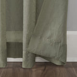 No. 918 Erica Crushed Sheer Voile Grommet Curtain Panel Green 51x72