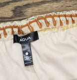 Aqua Lined Crochet Knit Shorts YCGP5912 Brown Multi S