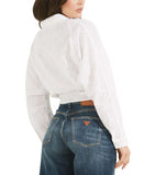 Guess Women's Tina Cotton Eyelet Tie-Hem Shirt W2GH53WEJU0