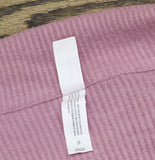 Auden Cozy Ribbed Notch Collar Long Sleeve Pajama Top 94437831 Pink XL