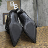 A New Day Womens Mickey Point Toe Moto Ankle Boots 90974111 Black 6.5M