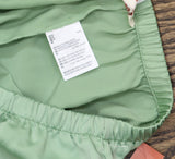 State of Day Womens Crepe De Chine Pajama Sleep Shorts Green M