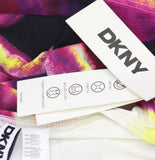 DKNY Crossover Ruched One-Piece Swimsuit Vertical Port Wave Purple Multi L