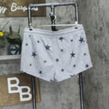 Splendid Womens Knit Pajama Lounge Shorts R87D733 Gray Stars XL