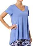 Hue Womens The Perfect Pajama Short Sleeve Shirt PJ242207 Persian Jewel L