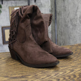 Universal Thread Patsy Tall Fringe Western Boots Cowgirl Chocolate Brown 8.5M